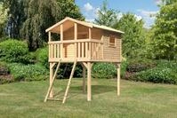 Akubi Stelzenhaus Benjamin mit Netzrampe naturbelassen