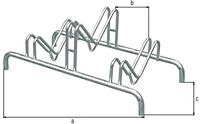 Alberts&reg; Mehrfach-Fahrradst&auml;nder freist.,fvz, Einstellpl&auml;tze 3, LxT 1000x515 mm