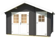 Weka Gartenhaus 253 graphitgrau/wei&szlig; - 28 mm Gartenhaus 253 Gr. 1 (370 x 200 cm) -