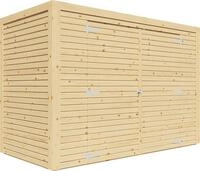 Bertilo Holz Fahrradgarage/Ger&auml;teschrank - 18 mm naturbelassen