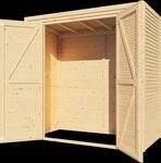 Bertilo Ger&auml;tehaus Box 1 - 18 mm naturbelassen Box 1: 208 x 103 cm