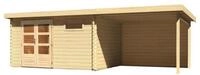 Karibu Gartenhaus Bastrup 8 inkl. 300 cm Schleppdach und R&uuml;ckwand - 28 mm -387...