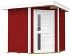 Weka 21 mm Gartenhaus 229 A Eckhaus inkl. moderner Design-Einzelt&uuml;r schwedenrot