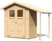Karibu Gartenhaus Ger&auml;tehaus Dana inkl. Schleppdach - 14mm-180 x 93cm-...