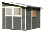 Karibu Classic Gartenhaus Bomlitz 3 - 19 mm-238 x 268 cm-terragrau