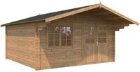 Palmako Gartenhaus Britta 17,5 m&sup2; - 40 mm Hellbraun tauchimpr&auml;gniert