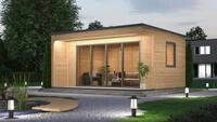 Weka Gartenhaus Designhaus Cubilis 4.0 mit Lamellenelementen - 45 mm natur 518...