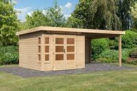Karibu Gartenhaus Kastorf 6 mit Fensterecke - inkl. 3,20m Schleppdach und...