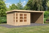 Karibu Gartenhaus Kastorf 6 mit Fensterecke - inkl. 3,20m Schleppdach,Seiten und