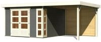 Karibu Gartenhaus Kerko 6 inkl. 240cm Schleppdach und R&uuml;ckwand - 19mm-302 x...