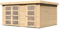 Karibu Gartenhaus M&uuml;hlentrup 3 Zweiraumhaus - 19 mm-404 x 332,5 cm- naturbelassen