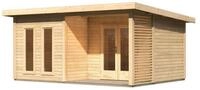 Karibu Premium Gartenhaus Radeburg 5 - 40mm-509 x 369 cm- naturbelassen