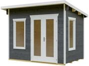 Skan Holz 28 mm Gartenhaus Solna schiefergrau