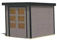Karibu Metall-Holzgartenhaus Hybridhaus Jupiter D - 19 mm-213 x 217 cm-