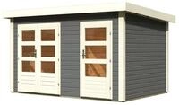 Karibu Mittelwand-Gartenhaus Sch&ouml;nbuch 1 - 38 mm-366 x 246 cm- terragrau