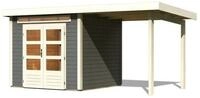 Karibu Gartenhaus Kandern 3 mit 235 cm Schleppdach terragrau 244 x 244 cm...