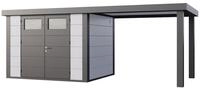 Telluria Metallger&auml;tehaus Classico 3024 mit 280 cm Seitendach wei&szlig; Seitendach 280