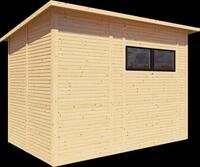 Bertilo Gartenhaus Pent Modern 4 - 18 mm naturbelassen