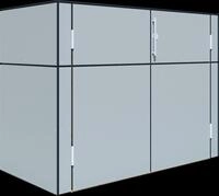 Bertilo HPL Ger&auml;teschrank Terrace - 6 mm grau