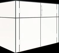 Bertilo HPL Ger&auml;teschrank Terrace - 6 mm wei&szlig; 