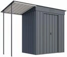 Globel Metallger&auml;tehaus Skillion S64 - S84 anthrazit Set inkl. Schleppdach 171...