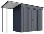 Globel Metallger&auml;tehaus Skillion S64 - S84 anthrazit Set inkl. Schleppdach 234...
