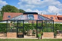Juliana Gew&auml;chshaus Grand Oase anthrazit - 3 mm Sicherheitsglas - f&uuml;r Mauer -...