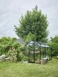 Halls Gew&auml;chshaus Burford 610, Schwarz mit 3 mm Sicherheitsglas + integrierten