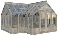 Palmako Gew&auml;chshaus / Pavillon / Glashaus Emilia 19,1 m&sup2;- 44 mm Grau