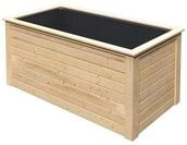 Karibu Hochbeet 1 - 1490 l Fassungsverm&ouml;gen 28 mm Wandst&auml;rke-naturbelassen
