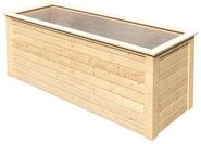 Karibu Hochbeet 2 - 1510 l Fassungsverm&ouml;gen 28 mm Wandst&auml;rke-naturbelassen