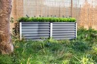 Vitavia Hochbeet Meta 96 x 188 cm rechteckig - 950/1300 l 63 cm Granitgrau mit