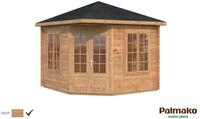 Palmako Pavillon Melanie 6,6 m&sup2; - 44 mm Hellbraun tauchimpr&auml;gniert