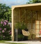 Karibu Lamellenwand f&uuml;r Pavillon Cubus 