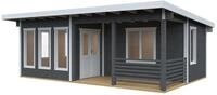 Skan Holz Gartenhaus Arnheim - 45 mm schiefergrau 670 x 444 cm