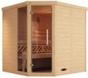Weka Premium Massivholz-Elementsauna Kemi Eck 1 mit Glast&uuml;r/Fenster inkl.