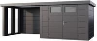 Telluria Metallger&auml;tehaus Classico 3024 mit Lounge Anbau inkl. 2 Fenstern