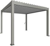 Biohort Pergola B 367,5 x T 367,5 x H 255 cm (Gr. 3,5x3,5) Rahmen: quarzgrau-metallic