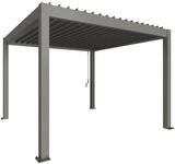 Biohort Pergola B 367,5 x T 367,5 x H 255 cm (Gr. 3,5x3,5) Rahmen: quarzgrau-metallic