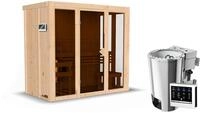 Karibu Sauna Irava 2 - 68 mm Systemsauna - 230 Volt Plug & Play Bronzierte