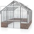 Vitavia Gew&auml;chshaus Cassandra 9900 inkl. Sockelmauer - 9,9 m&sup2; -Alu-blank