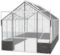Vitavia Gew&auml;chshaus Cassandra 11500 inkl. Sockelmauer - 11,5 m&sup2; -Alu-blank
