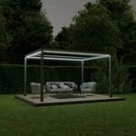 Ximax Lamellendach Pergola Shade freistehend 3x4 m Inkl. Farbbeleuchtung...