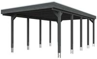 Skan Holz Friesland - Flachdach Einzelcarport Profil - Breite 397 cm Nadelholz Gr. 2