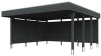 Skan Holz Carport Friesland 557x555 cm inkl. R&uuml;ck- und Seitenw&auml;nde Sparset 3