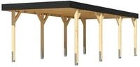 Karibu Carport Einzelcarport Leimholz 1/2 ohne Rundb&ouml;gen 318 x 813 cm...