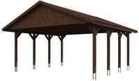 Skan Holz Wallgau - Satteldach Doppelcarport Breite 620 cm Gr. 1 - 620 x 600 cm