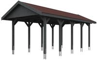 Skan Holz Wallgau - Satteldach Einzelcarport Breite 380 cm Gr. 2 - 380 x 750 cm