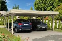 Skan Holz Spessart Doppelcarport ohne Abstellraum Gr.2 611x846cm unbehandelt