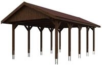 Skan Holz Wallgau - Satteldach Einzelcarport Breite 430 cm Gr. 2 - 430 x 750 cm